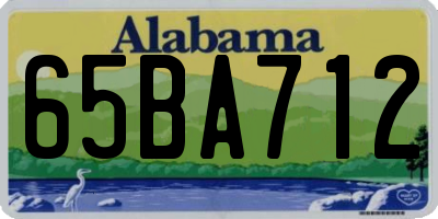 AL license plate 65BA712