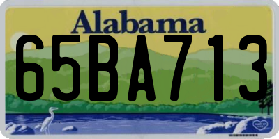 AL license plate 65BA713