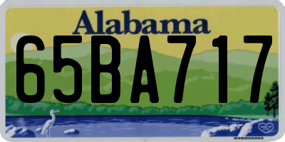 AL license plate 65BA717