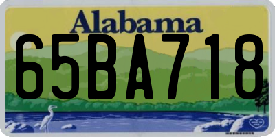 AL license plate 65BA718