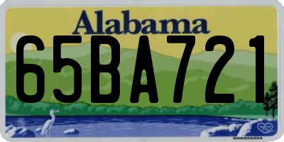 AL license plate 65BA721