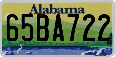 AL license plate 65BA722