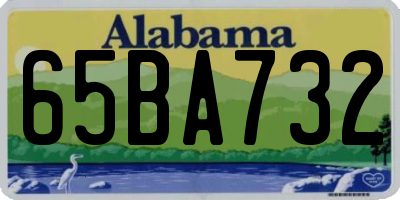 AL license plate 65BA732