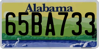 AL license plate 65BA733