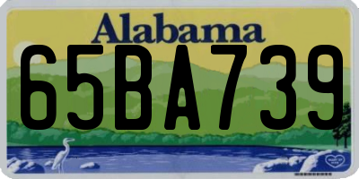 AL license plate 65BA739