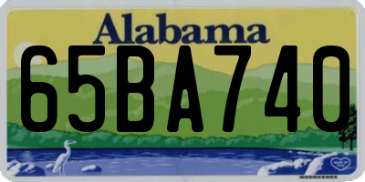 AL license plate 65BA740