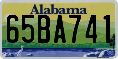 AL license plate 65BA741