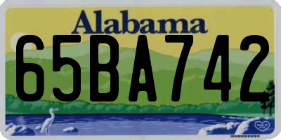 AL license plate 65BA742