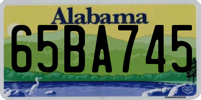 AL license plate 65BA745