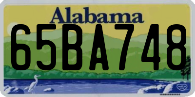 AL license plate 65BA748
