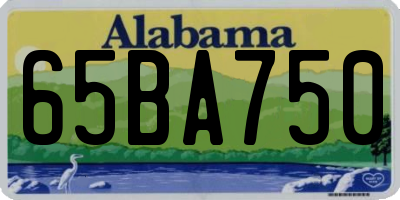 AL license plate 65BA750