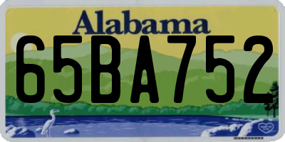 AL license plate 65BA752