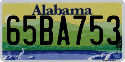 AL license plate 65BA753
