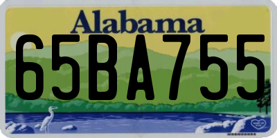 AL license plate 65BA755