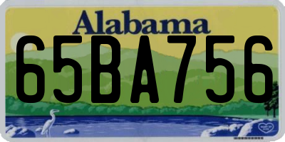 AL license plate 65BA756