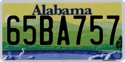 AL license plate 65BA757