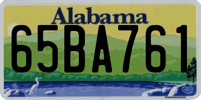 AL license plate 65BA761