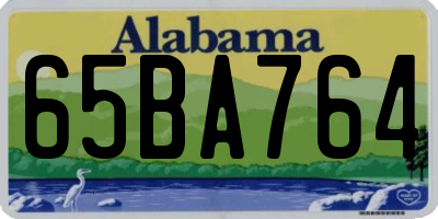 AL license plate 65BA764