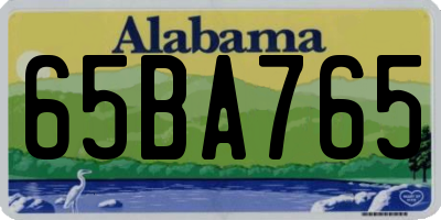 AL license plate 65BA765