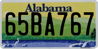 AL license plate 65BA767