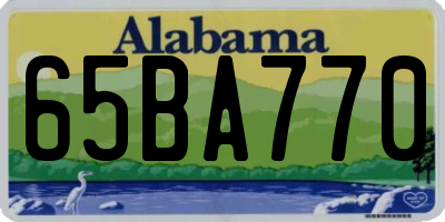 AL license plate 65BA770