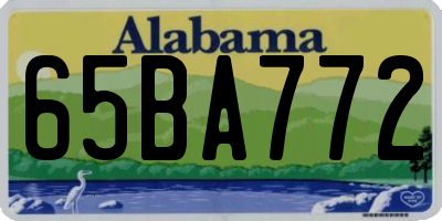 AL license plate 65BA772