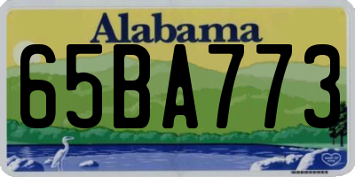 AL license plate 65BA773