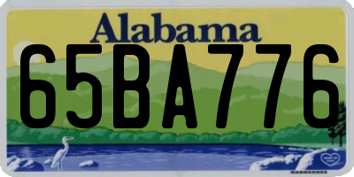 AL license plate 65BA776