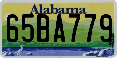 AL license plate 65BA779