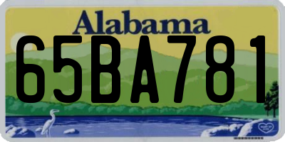 AL license plate 65BA781