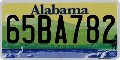 AL license plate 65BA782