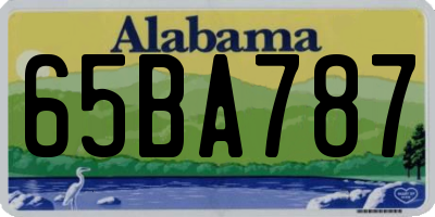 AL license plate 65BA787