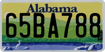 AL license plate 65BA788