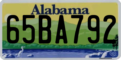 AL license plate 65BA792