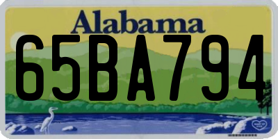 AL license plate 65BA794