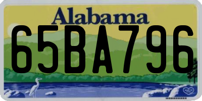 AL license plate 65BA796