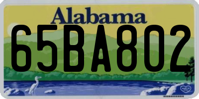 AL license plate 65BA802