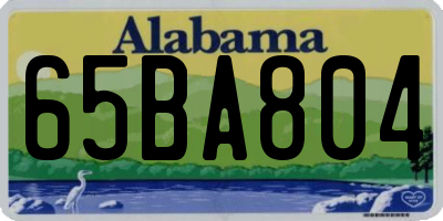 AL license plate 65BA804