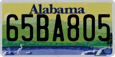 AL license plate 65BA805