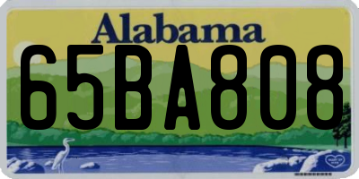 AL license plate 65BA808