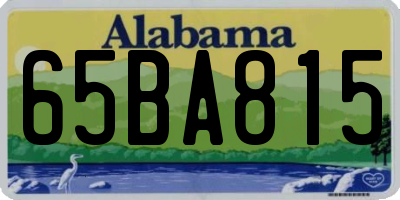 AL license plate 65BA815