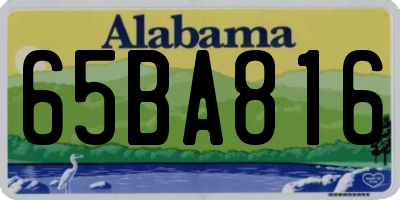 AL license plate 65BA816