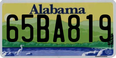 AL license plate 65BA819