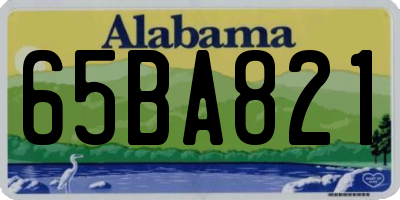 AL license plate 65BA821