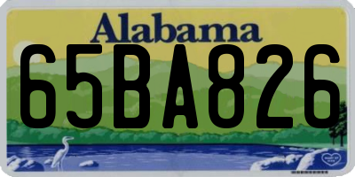 AL license plate 65BA826