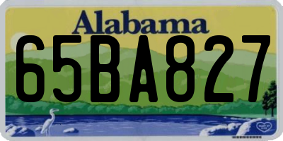 AL license plate 65BA827