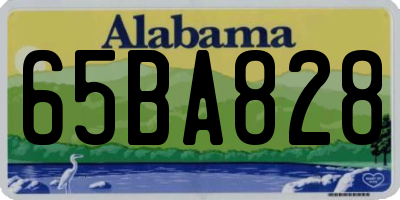 AL license plate 65BA828