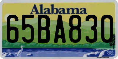 AL license plate 65BA830
