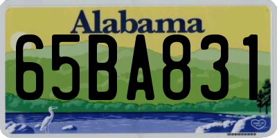 AL license plate 65BA831