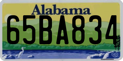 AL license plate 65BA834